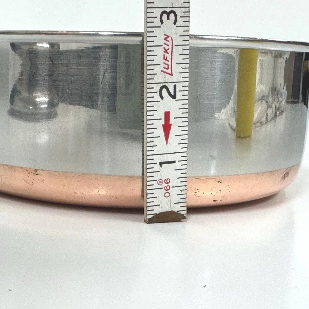 Vintage Revere Ware Copper Bottom Pot - 1 Quart double ring pre 1968